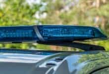 Polizeifahrzeug im Einsatz, Symbolbild