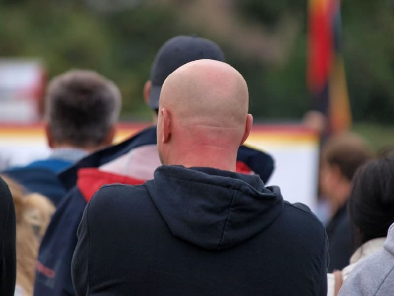 Rechtsradikaler bei Protest in Chemnitz, über dts Nachrichtenagentur