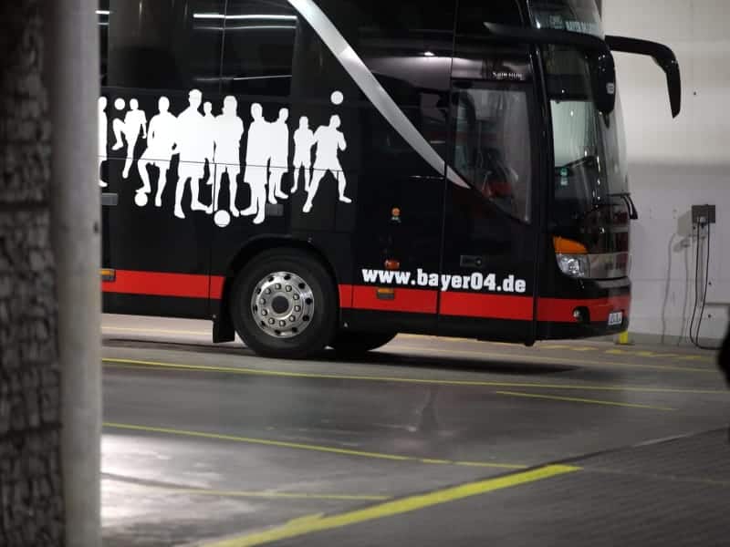 Mannschaftsbus von Bayer Leverkusen, über dts Nachrichtenagentur
