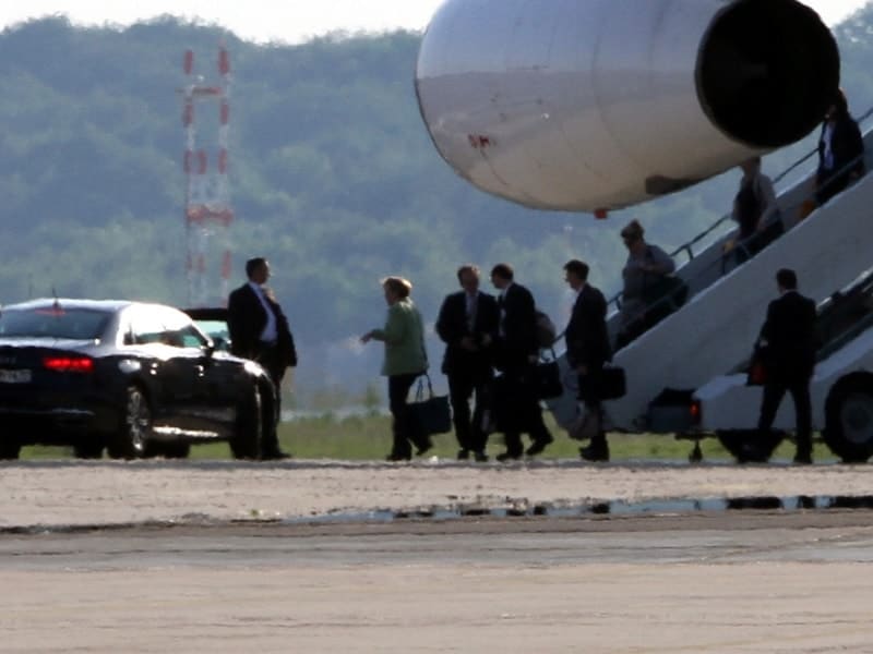 Angela Merkel landet mit der Flugbereitschaft, über dts Nachrichtenagentur