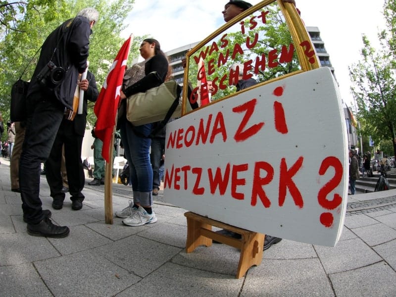 Proteste beim NSU-Prozess vor dem Strafjustizzentrum München, über dts Nachrichtenagentur