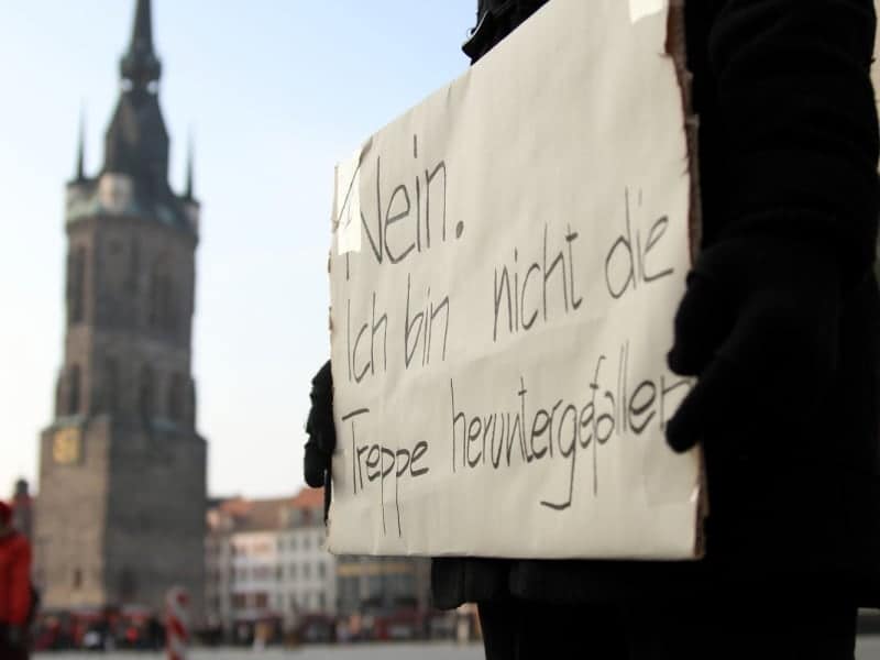 Demonstrantin gegen Gewalt an Frauen, über dts Nachrichtenagentur