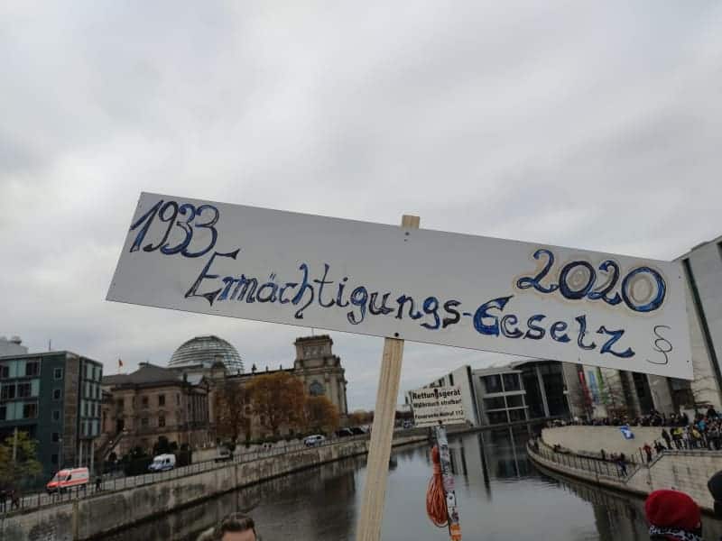 Proteste am 18.11.2020, über dts Nachrichtenagentur