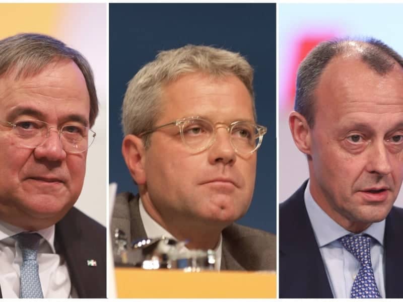 Kandidaten für den CDU-Vorsitz Laschet, Röttgen und Merz, über dts Nachrichtenagentur