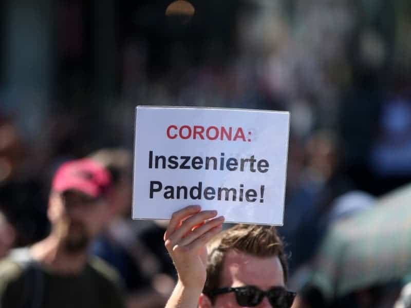Demo von Corona-Skeptikern, über dts Nachrichtenagentur