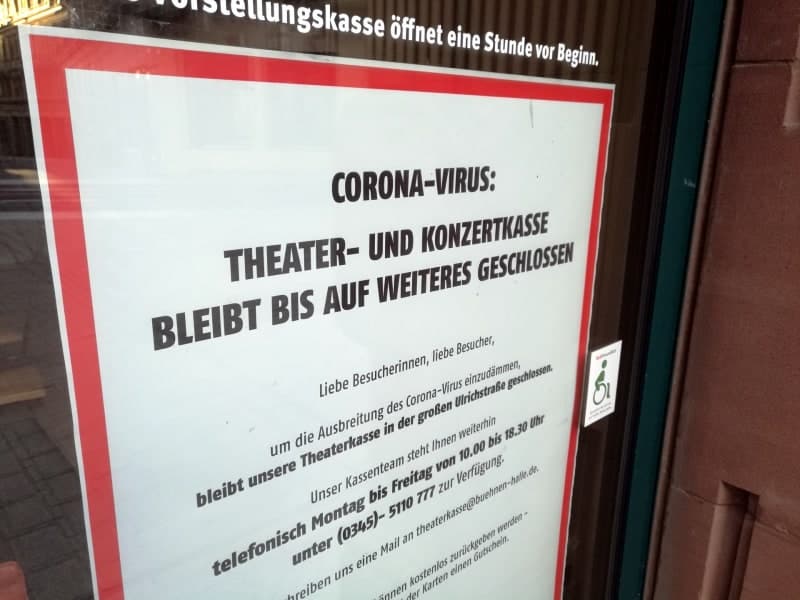 Wegen Corona geschlossene Theaterkasse, über dts Nachrichtenagentur