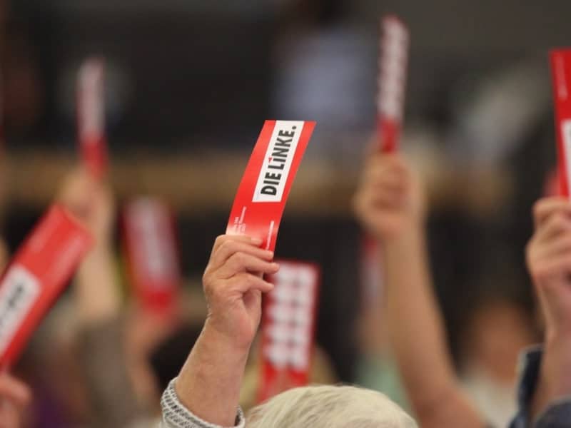 Abstimmung auf Linken-Parteitag, über dts Nachrichtenagentur