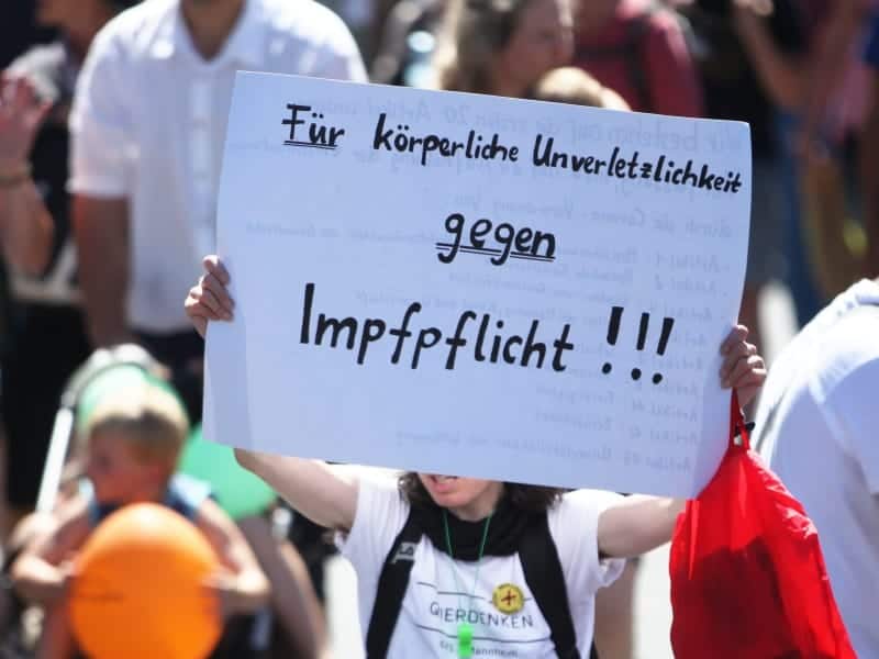 Protest gegen Impfpflicht, über dts Nachrichtenagentur