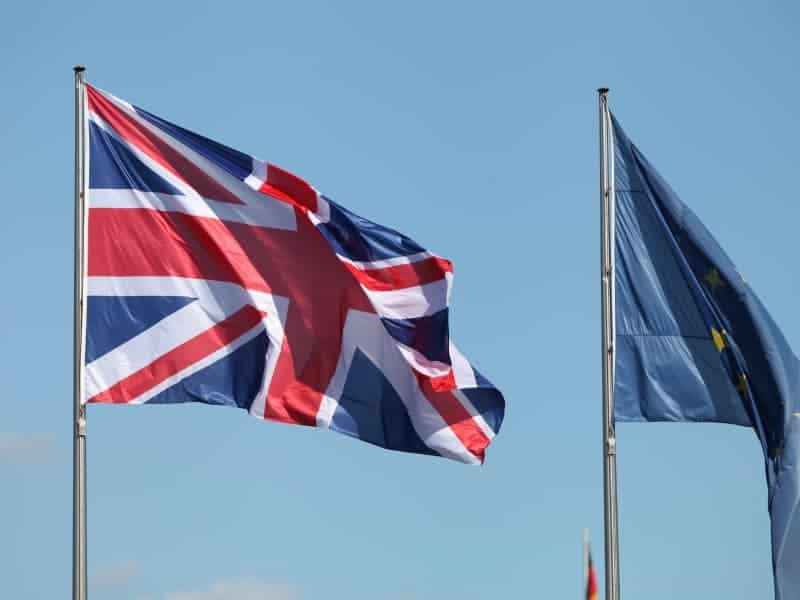 Fahnen von EU und Großbritannien, über dts Nachrichtenagentur