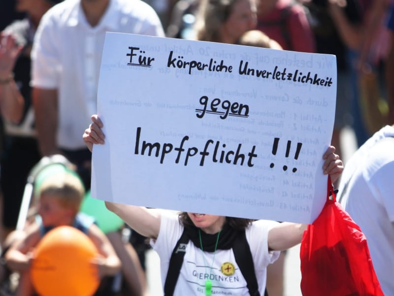 Protest gegen Impfpflicht, über dts Nachrichtenagentur