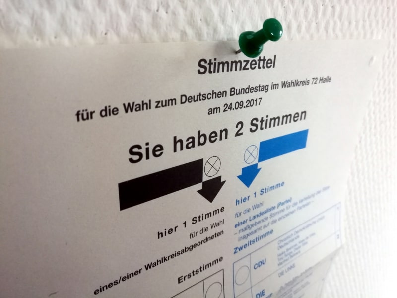 Stimmzettel für Bundestagswahl am 24.09.2017, über dts Nachrichtenagentur