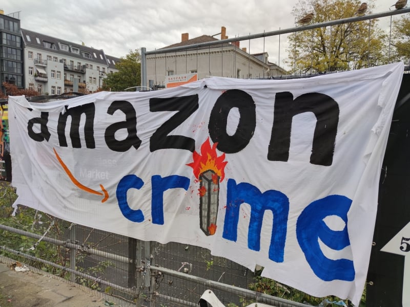Protest gegen Amazon, über dts Nachrichtenagentur