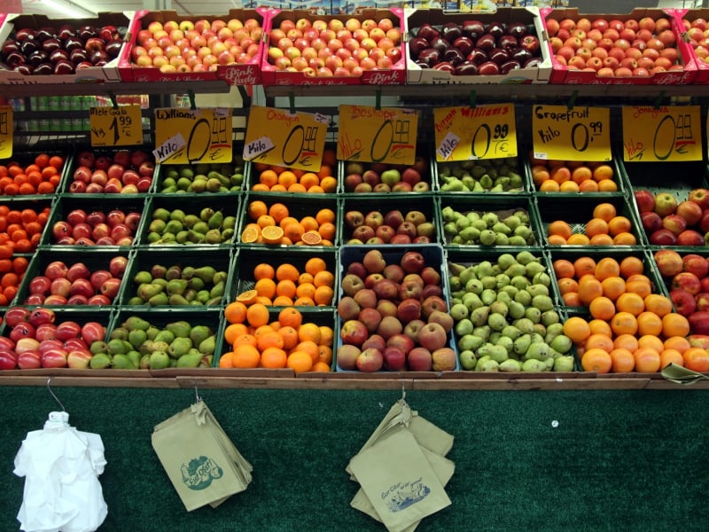 Früchte auf einem Obststand, über dts Nachrichtenagentur