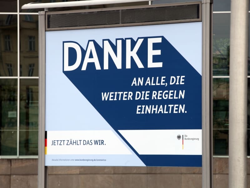 Werbung der Bundesregierung in Coronakrise, über dts Nachrichtenagentur