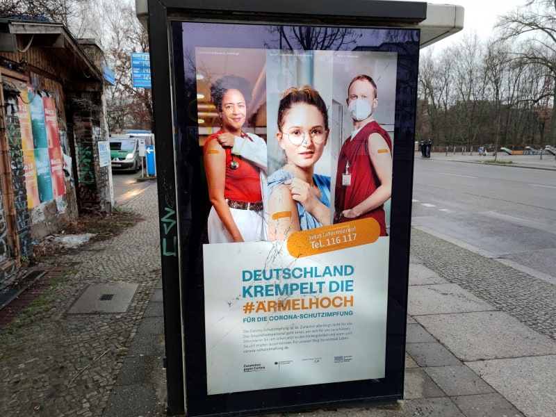 Werbung für Impfkampagne, über dts Nachrichtenagentur