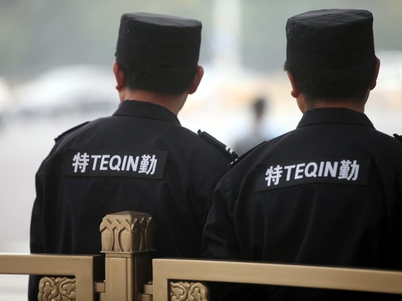 Sicherheitskräfte in Peking, über dts Nachrichtenagentur