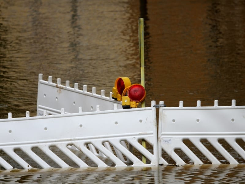 Hochwasser-Absperrung, über dts Nachrichtenagentur