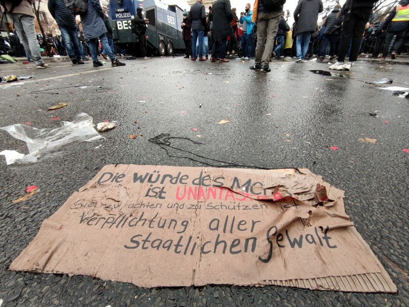 Corona-Protest am 18.11.2020, über dts Nachrichtenagentur