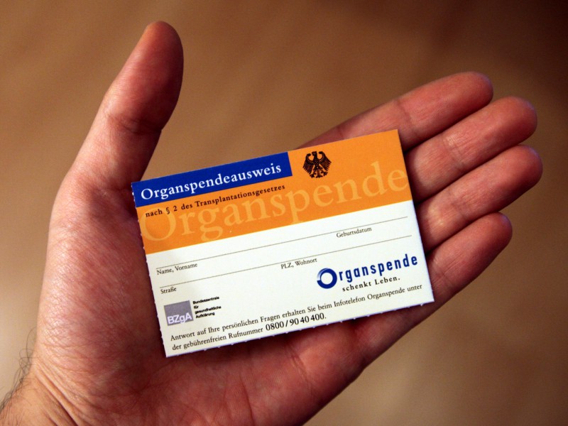 Organspendeausweis, über dts Nachrichtenagentur