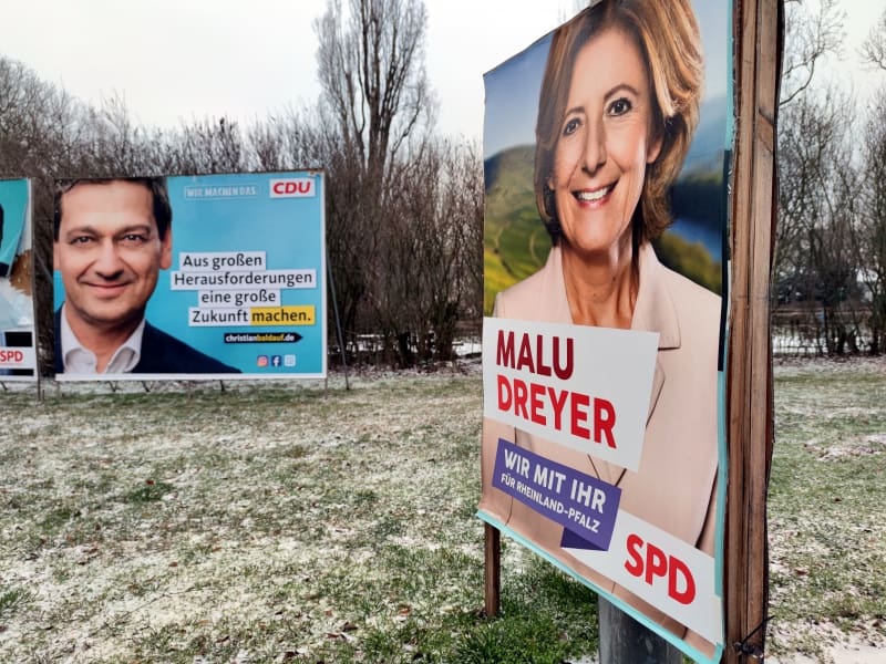 Wahlplakate zur Landtagswahl in Rheinland-Pfalz 2021, über dts Nachrichtenagentur