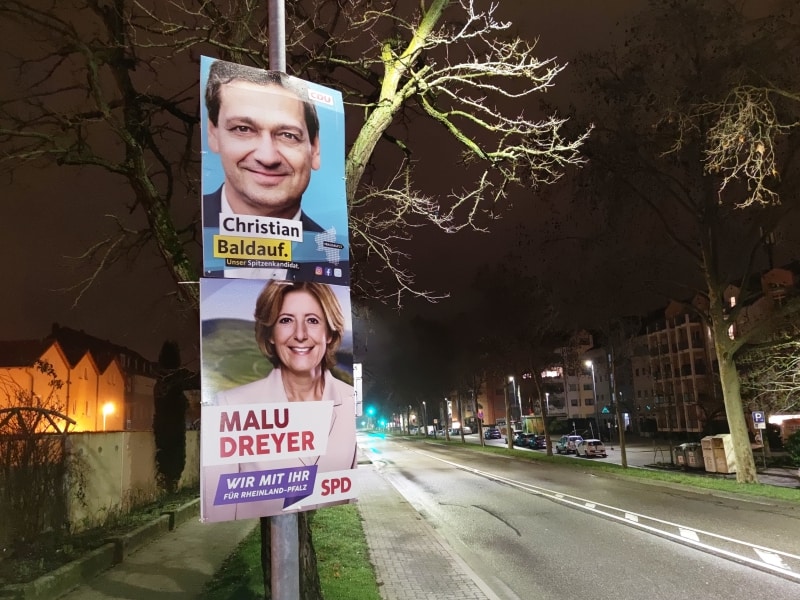 Wahlplakate zur Landtagswahl in Rheinland-Pfalz 2021, über dts Nachrichtenagentur