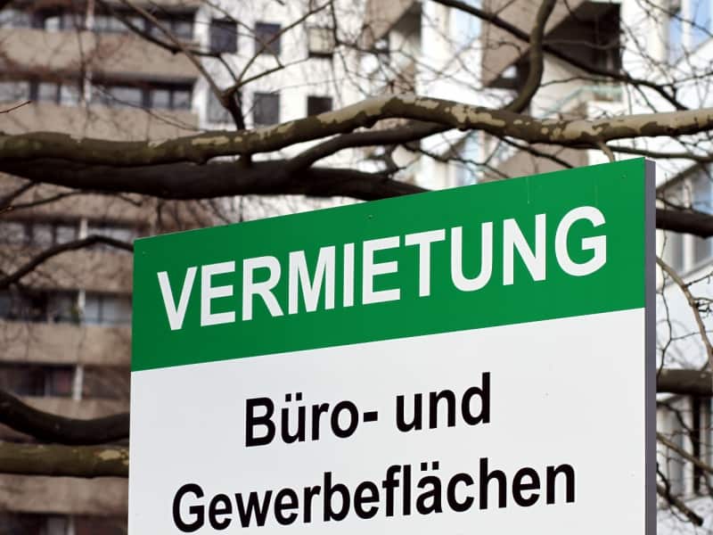 Vermietungs-Schild, über dts Nachrichtenagentur