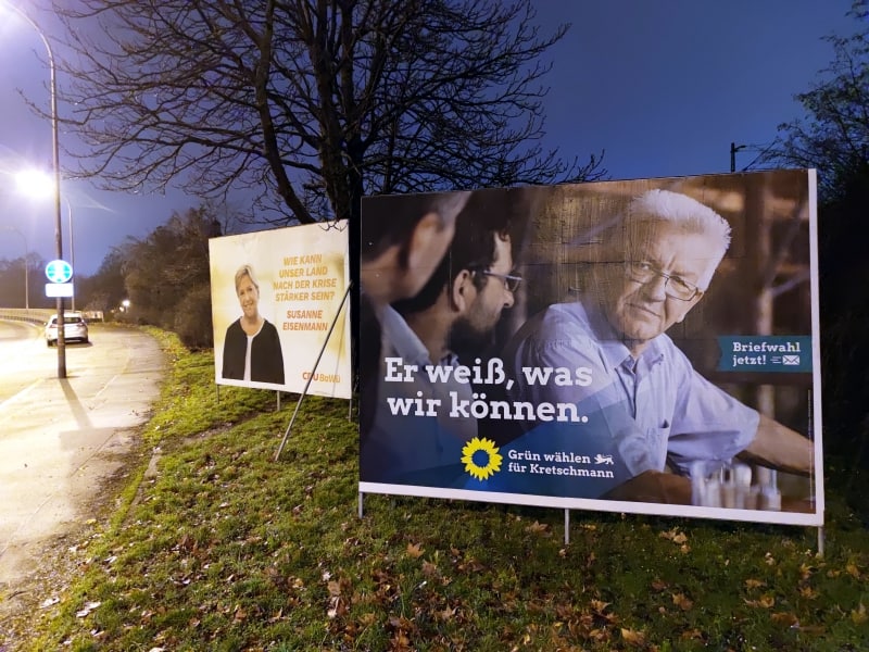 Wahlplakate zur Landtagswahl in Baden-Württemberg 2021, über dts Nachrichtenagentur
