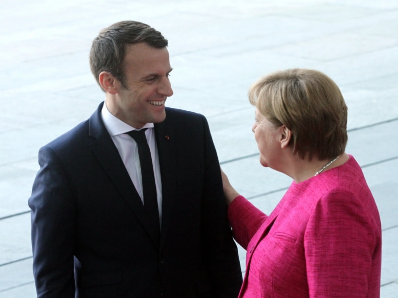 Angela Merkel und Emmanuel Macron, über dts Nachrichtenagentur