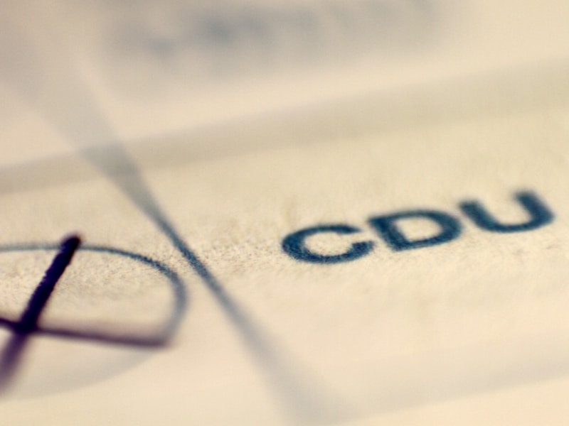 CDU auf Stimmzettel, über dts Nachrichtenagentur