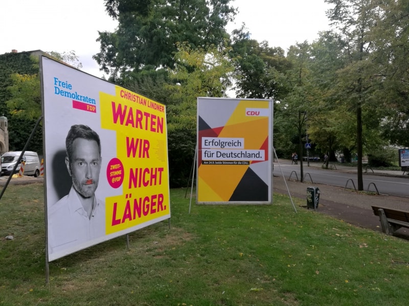Wahlplakate von FDP und CDU, über dts Nachrichtenagentur