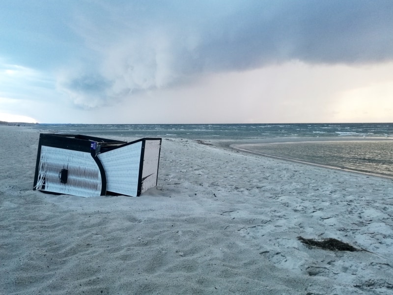 Umgekippter Strandkorb, über dts Nachrichtenagentur