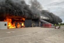 Feuerwehreinsatz bei einem Brand im Emsland