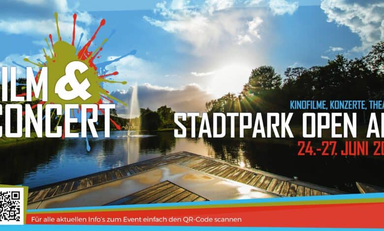 Vier Tage volles Programm verspricht das erste „Film & Concert | Stadtpark Open Air“ vom 24. bis zum 27. Juni.