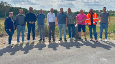 Neu ausgebauter Wirtschaftsweg Am Fischteich in Geeste
