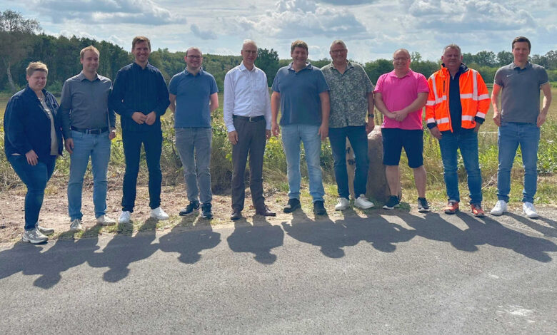 Neu ausgebauter Wirtschaftsweg Am Fischteich in Geeste