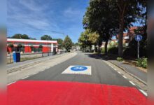 Markierung und Beschilderung der neuen Fahrradstraße Herzog-Arenberg-Straße in Meppen
