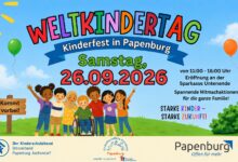 Flyer zum Weltkindertag und Kinderfest am Hauptkanal in Papenburg