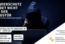 Plakat zum Vortrag Kinderschutz endet nicht an der Haustür in Freren