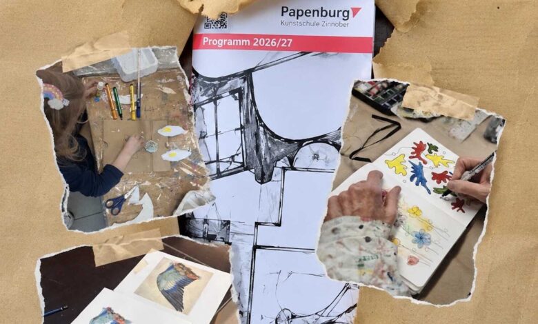 Arbeiten aus einem Kurs der Kunstschule Zinnober in Papenburg