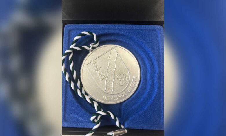Medaille als Symbol für die Sportlerehrung der Gemeinde Geeste