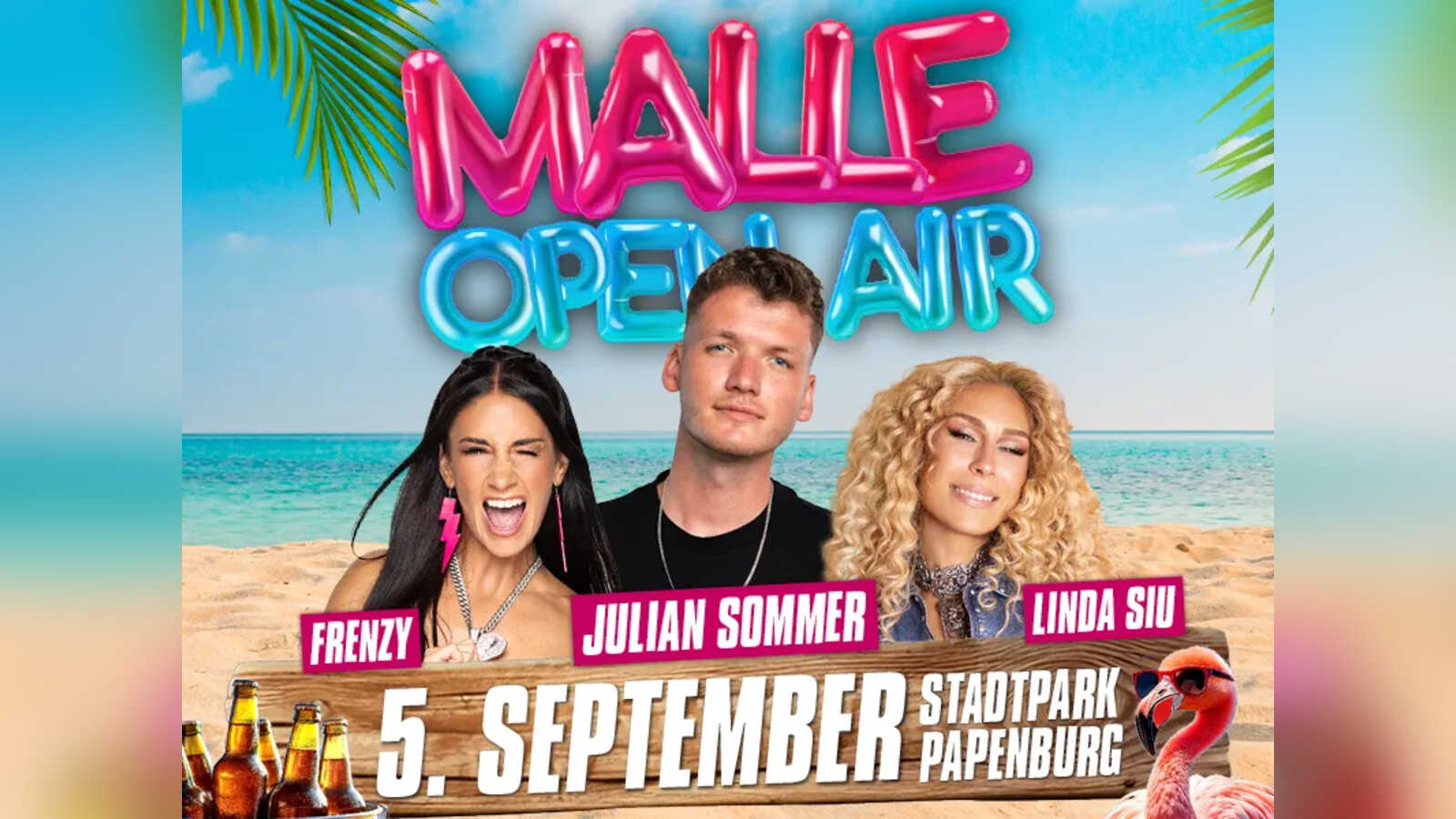 Ankündigungsmotiv zum Malle Open Air im Stadtpark Papenburg