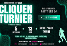 Plakat zum Cliquenturnier SOKO Soccer Cup am 5. September auf dem Sportplatz Thuine