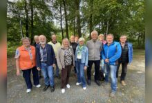 Teilnehmende der ADFC-Kurzschulung für Gästebegleiter an der Baccumer Mühle in Lingen-Baccum