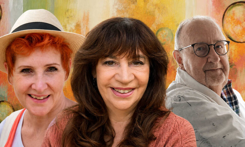 Collage aus Werken von Walli Kowalewski, Angela Nungesser und Dieter Berg zur Ausstellung Blickwinkel 51