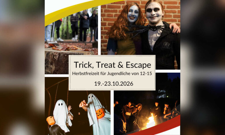 Kinder bei einer Ferienfreizeit im Herbst