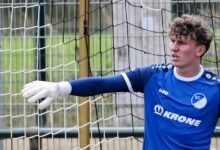 Torwart Mattis Niemann vom SC Spelle-Venhaus im Training