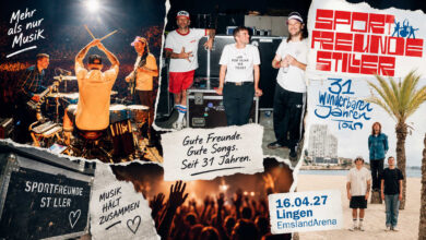 Die Band Sportfreunde Stiller, die im April 2027 in der EmslandArena Lingen auftritt