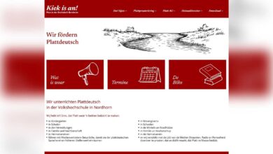 Screenshot der Startseite des neuen Internetauftritts „Kiek is an!“ zum Plattdeutschen in der Grafschaft Bentheim