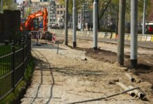 Aufgerissene Straße bei Bauarbeiten (Symbolbild)