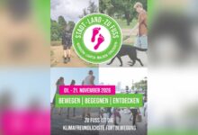Flyer der Aktion Stadt, Land, zu Fuß vom 1. bis 21. November 2026